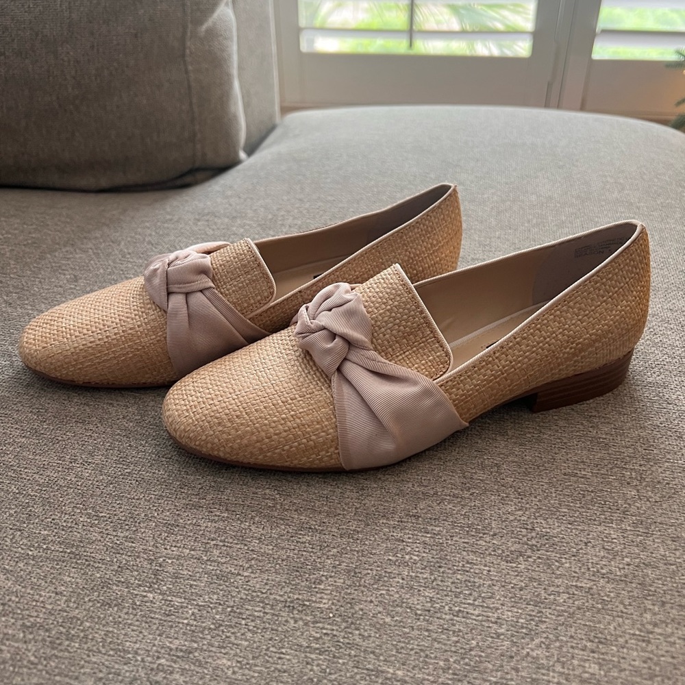 Violet & Red flats. Size 5.5.